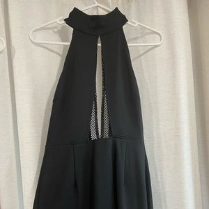Size Small High Neck Black Tobi Dress with Cut Out Front and Back